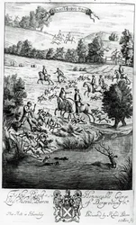Hirsch nimmt Boden, aus 